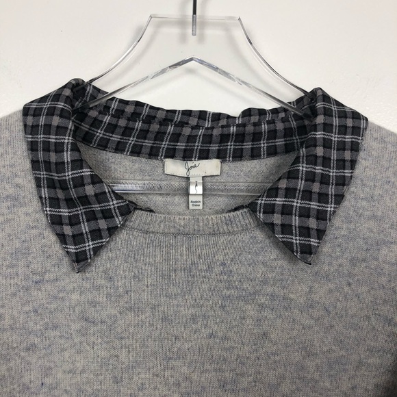 Joie Zhen Faux Shirt Wool/Cashmere PulloverSweater - Picture 4 of 8